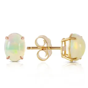 0.9 Carat 14K Solid Yellow Gold Pina Colada Opal Earrings