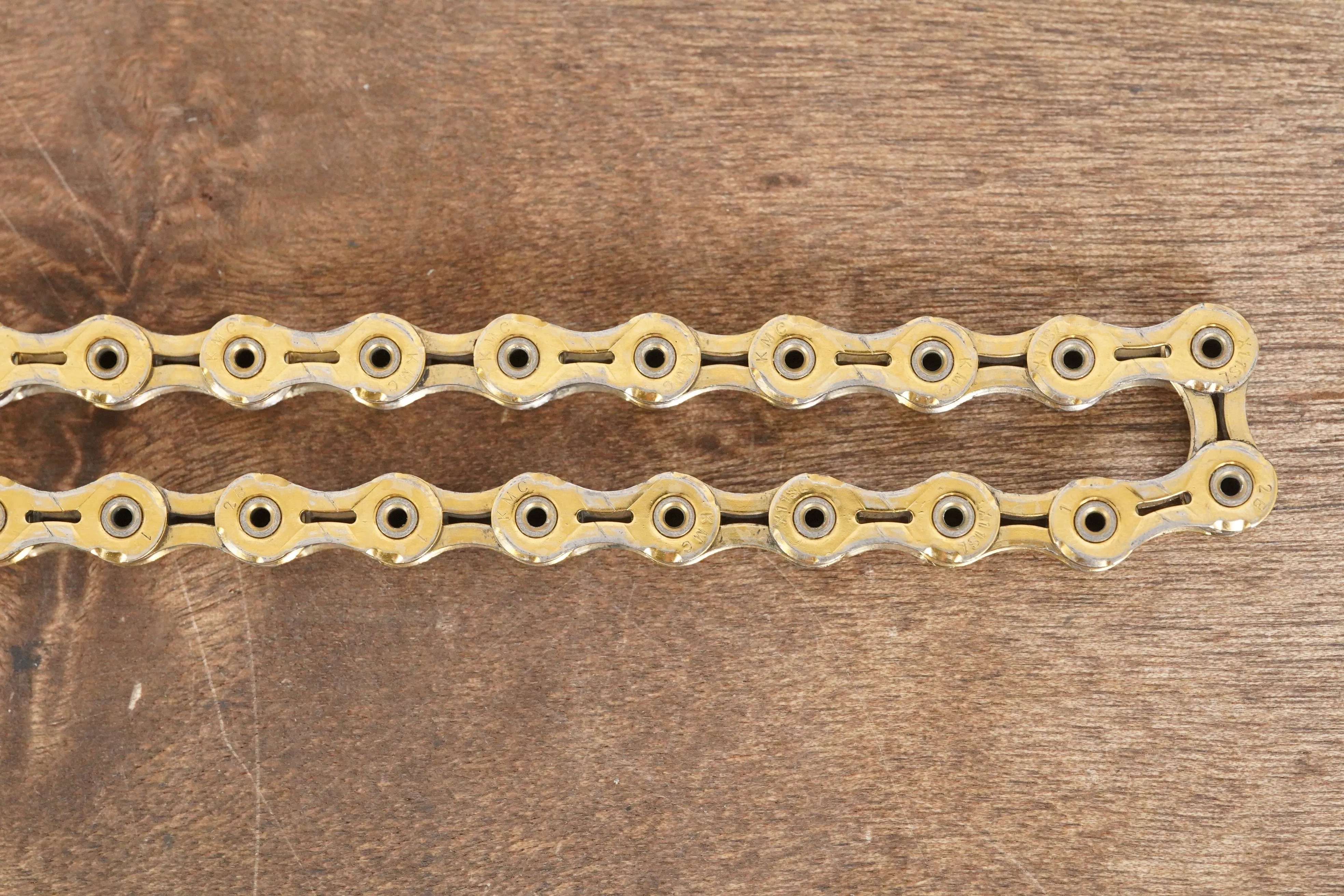 108L KMC X11SL Gold 11 Speed Road Chain 50% Life Remaining 108 Links