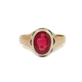 10K Rose Gold x Rubellite Signet