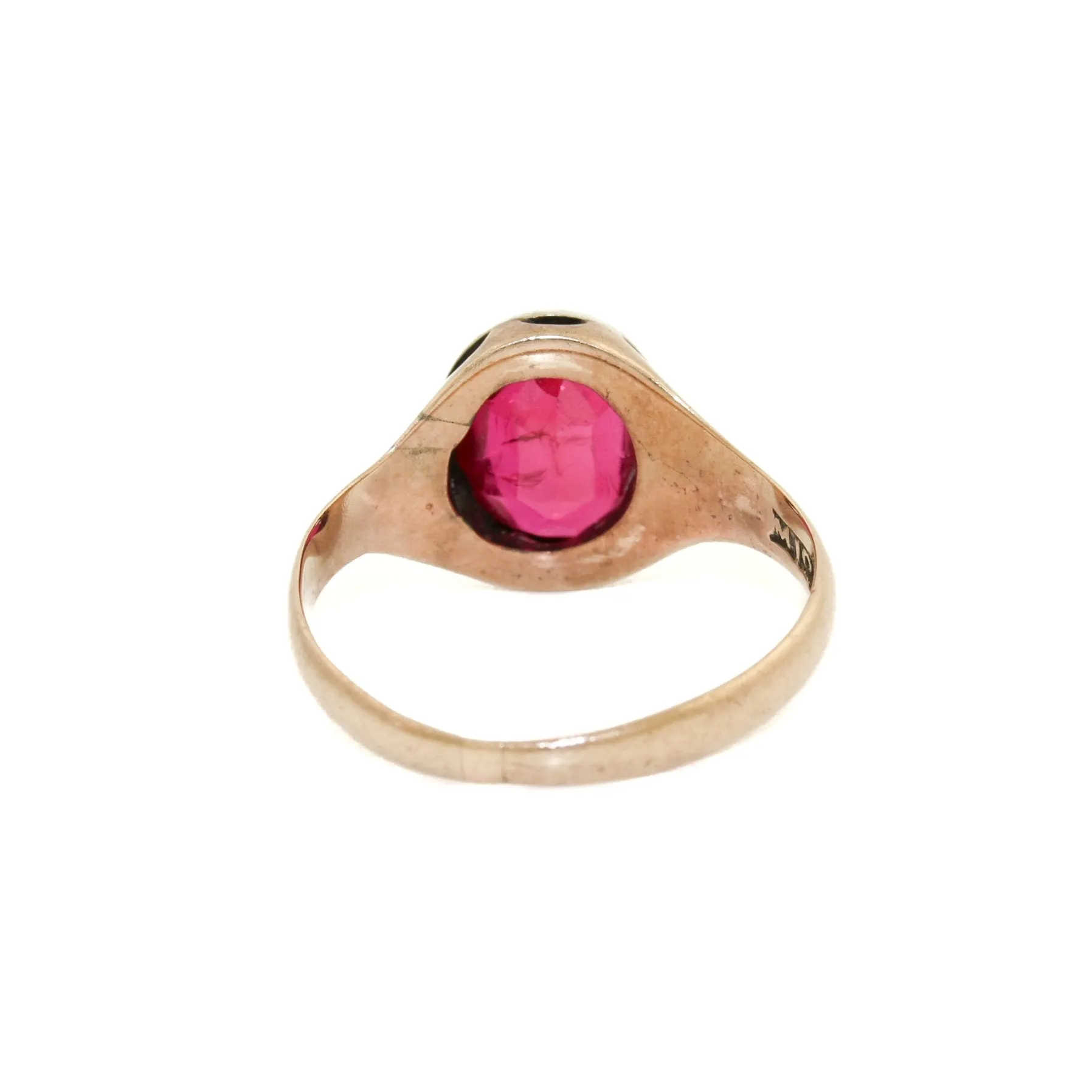 10K Rose Gold x Rubellite Signet