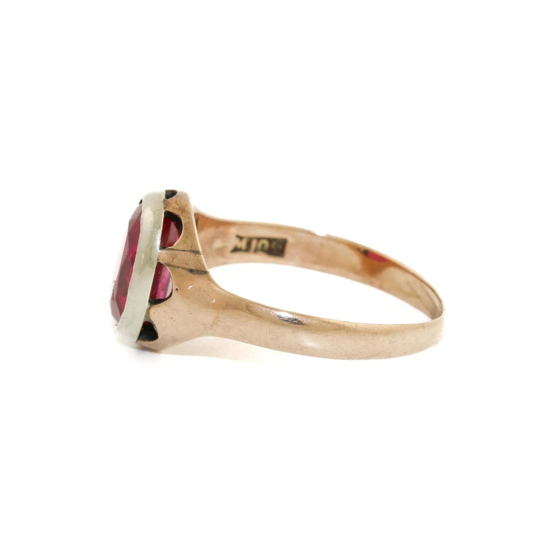 10K Rose Gold x Rubellite Signet