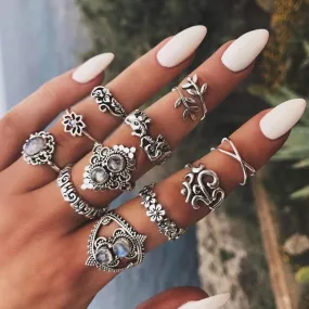 11 Styles Boho Midi Finger Set