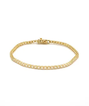 14K Yellow  Gold Diamond Tennis Bracelet 1.00cttw