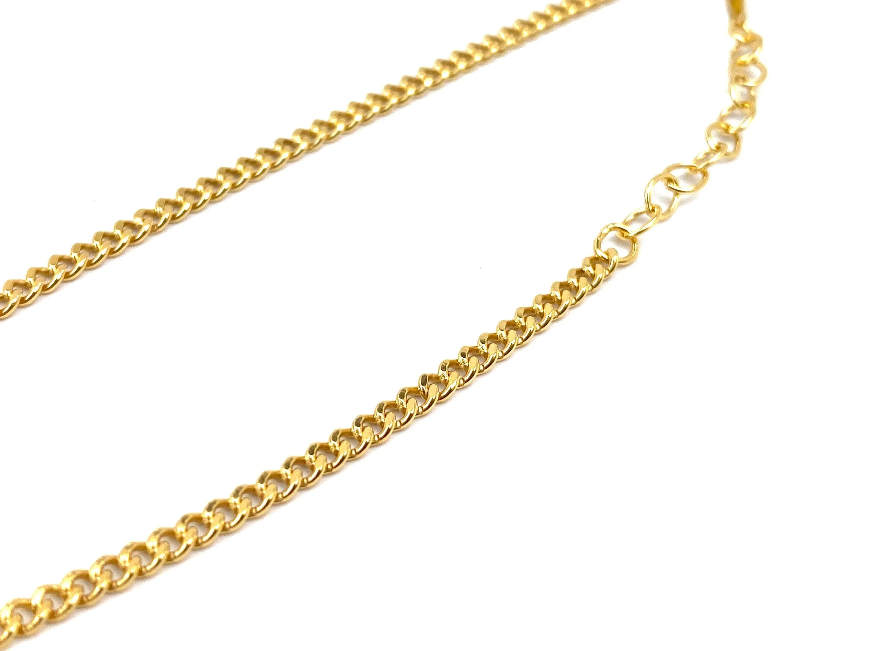 14KGF 6.5 inch 2.3mm Curb Chain w/ 1 inch extender , Sku#401268865LX