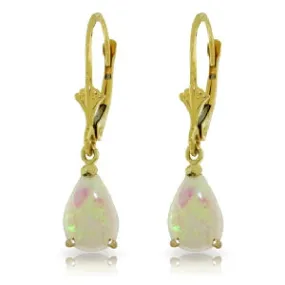 1.55 Carat 14K Solid Yellow Gold Warm Ice Opal Earrings