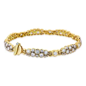 18K White Diamond Bracelet - B-50D