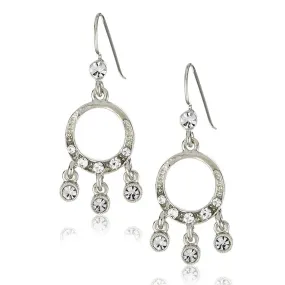 1928 Bridal Crystal Small Round Drop Earrings