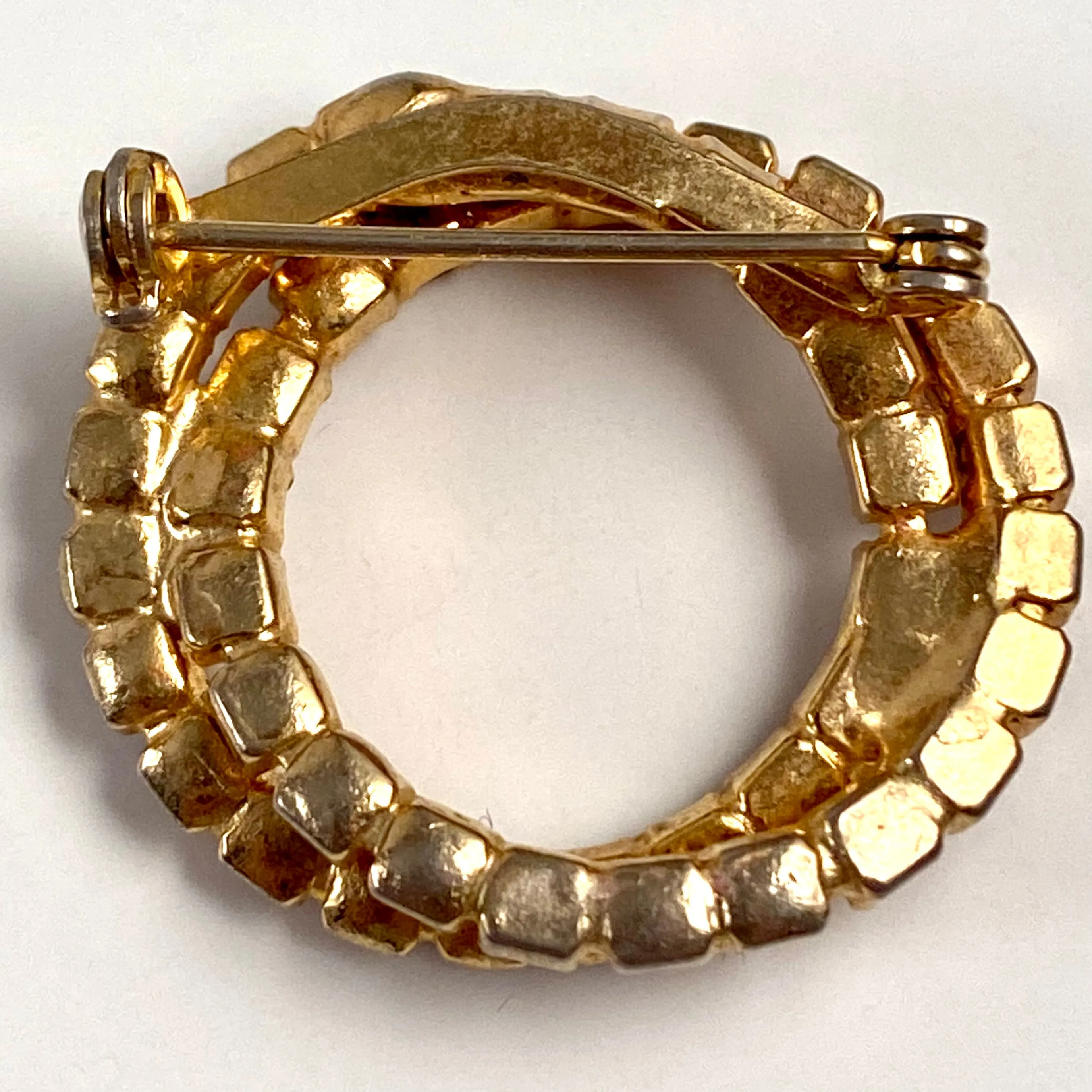 1960s Rhinestone Rings Brooch