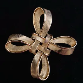 1980s Trifari Double Knot Bow Brooch