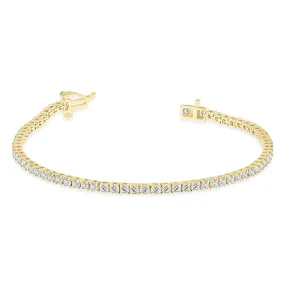 3 Carat Tw Diamond Tennis Bracelet In 14K Yellow Gold