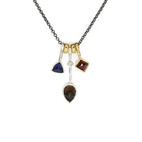 3 Petal Necklace with Smoky Quartz