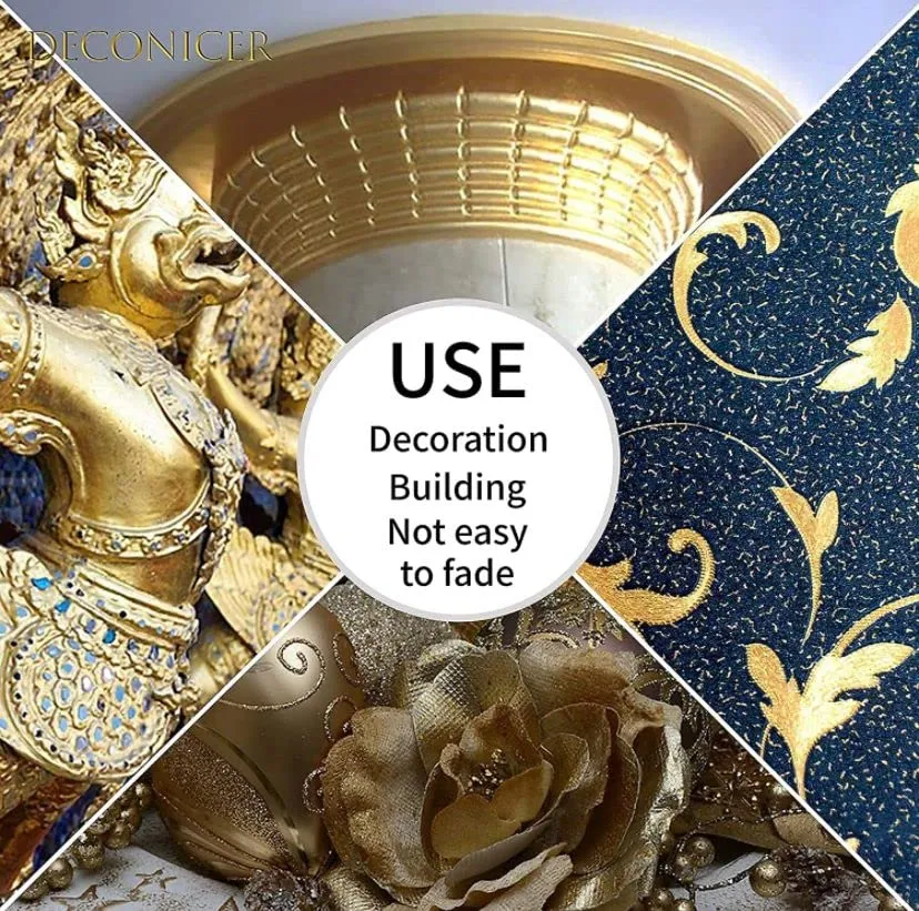 300 Imitaion Gold Leaf Sheets for Resin.3 Multi-Color Gold Foil Sheets (Gold,Silver,Rose Gold) are Suitable for Art,Crafts,Resin,Painting. (3 Colour Gold Silver Copper Each Colour 100 Sheets)