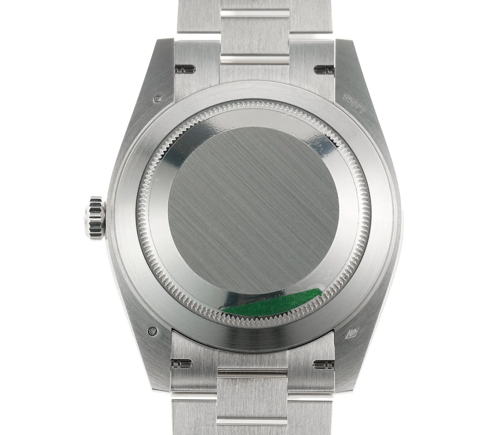 40mm Platinum President Fluted Bezel Slate Index Dial