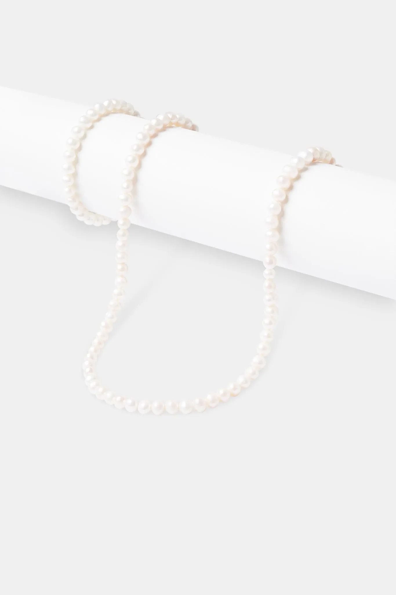 6mm Pearl Chain & Bracelet - White