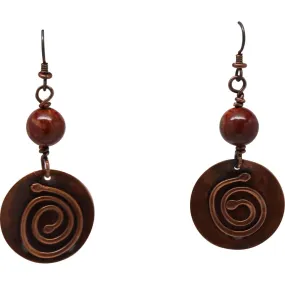 A Goal-Oriented Journey Copper Dangle Earrings - Small