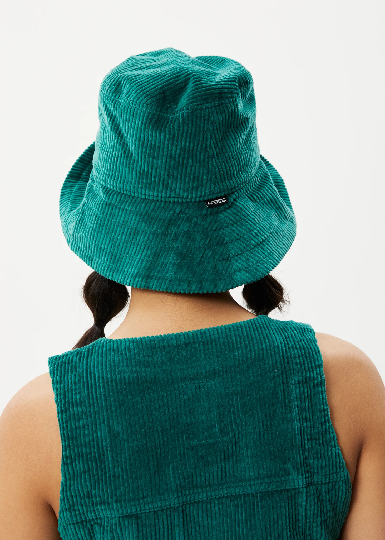 AFENDS Unisex Union - Corduory Wide Brim Hat - Emerald