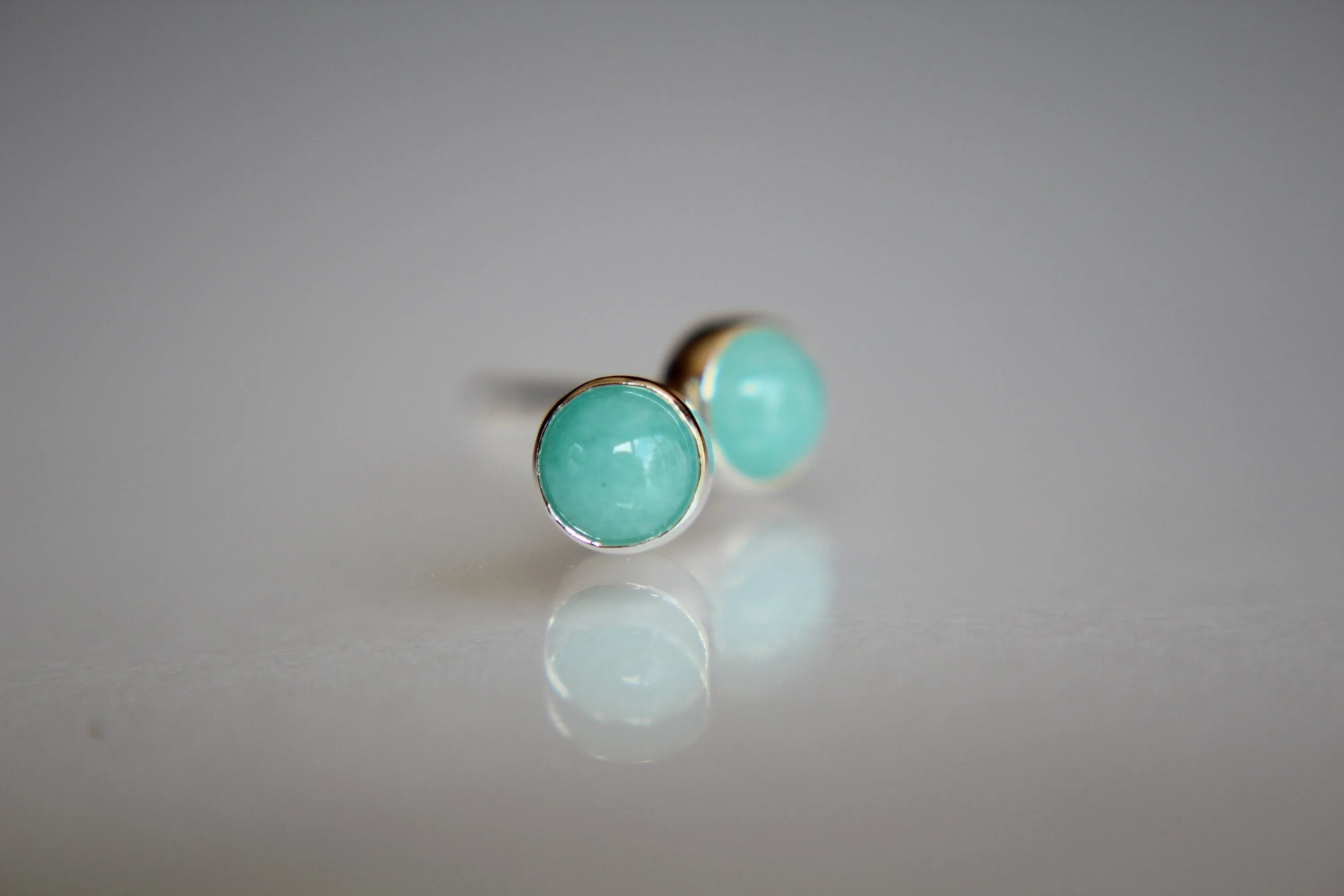 Amazonite Earrings, Gemstone Earrings, Sterling Earrings, Post Earrings, Amazonite Post Earrings, Small Earrings, Minimalist Earrings, Gift