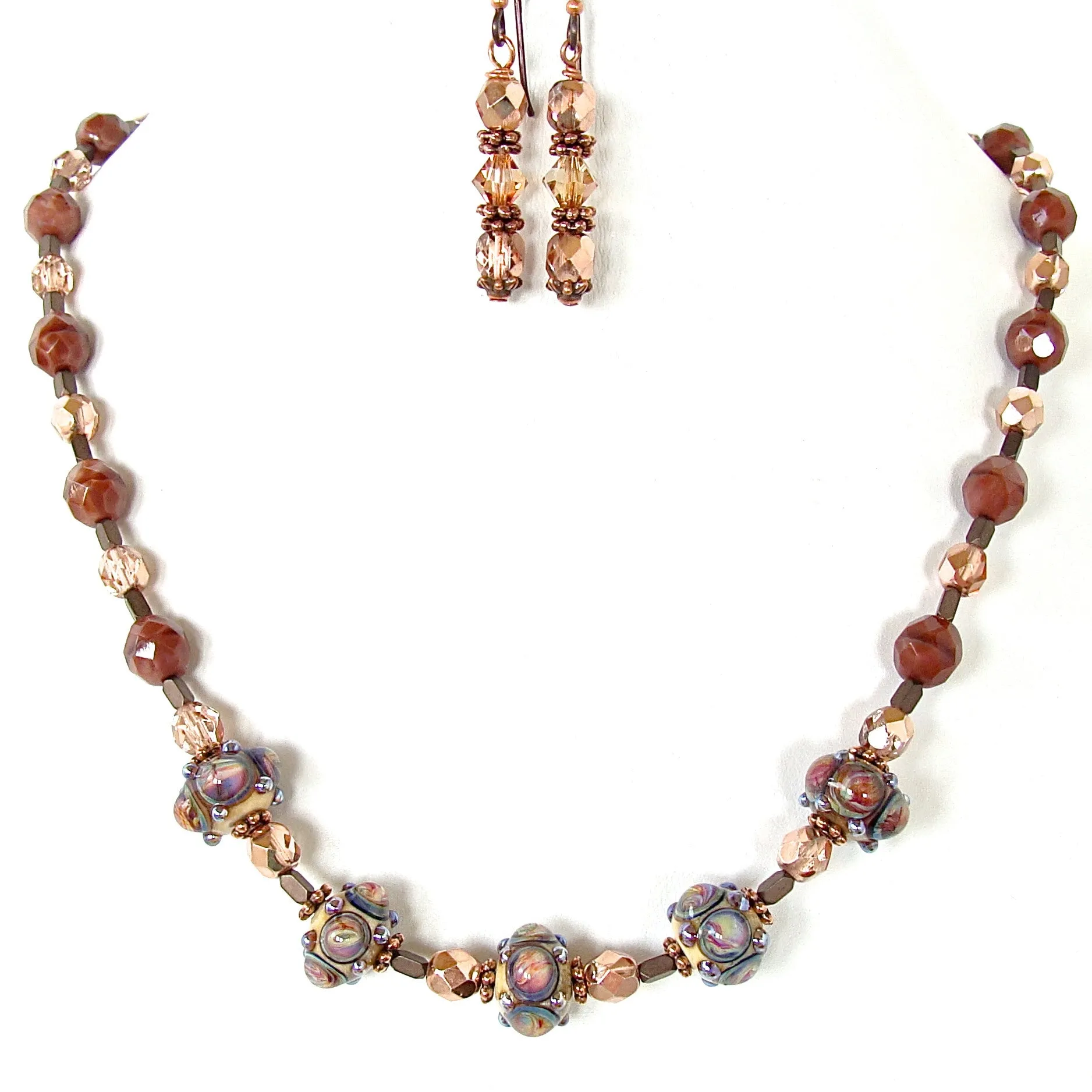 Ambrosia: Handmade Glass Jewelry in Rose Tones