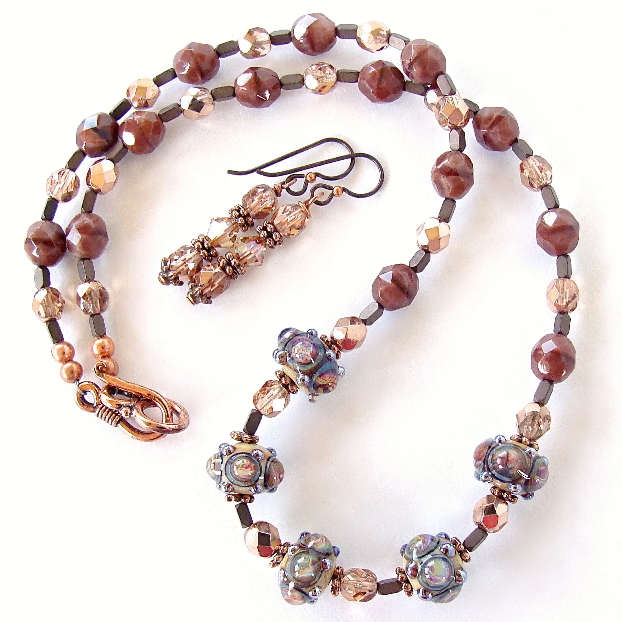 Ambrosia: Handmade Glass Jewelry in Rose Tones