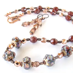 Ambrosia: Handmade Glass Jewelry in Rose Tones