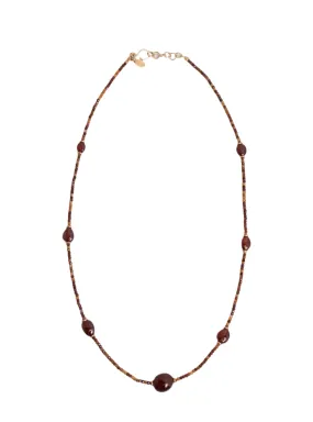 Anahis Necklace #1 - Burgundy Mix Gems