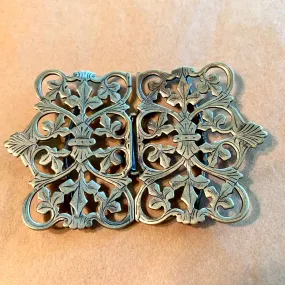 Antique Silver Belt Buckle, Ethiopia