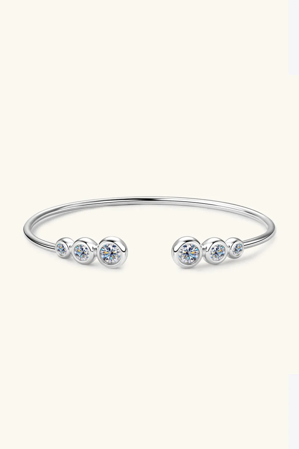 *APP EXCLUSIVE* 1.8 Carat Moissanite 925 Sterling Silver Bracelet Cuff