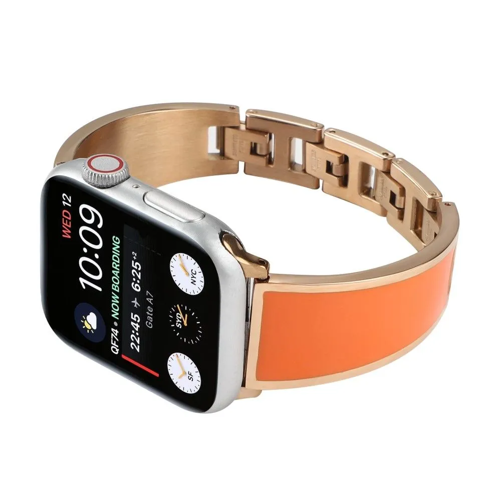 Apple Watch (45mm) chain splicing stainless steel watch strap - Orange