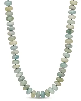 Aquamarine Beaded Short Necklace