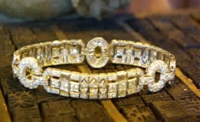 Art Deco Platinum and Diamond Bracelet Circa 1935