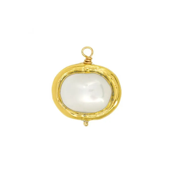 Ashiana Lea Pearl Charm Gold