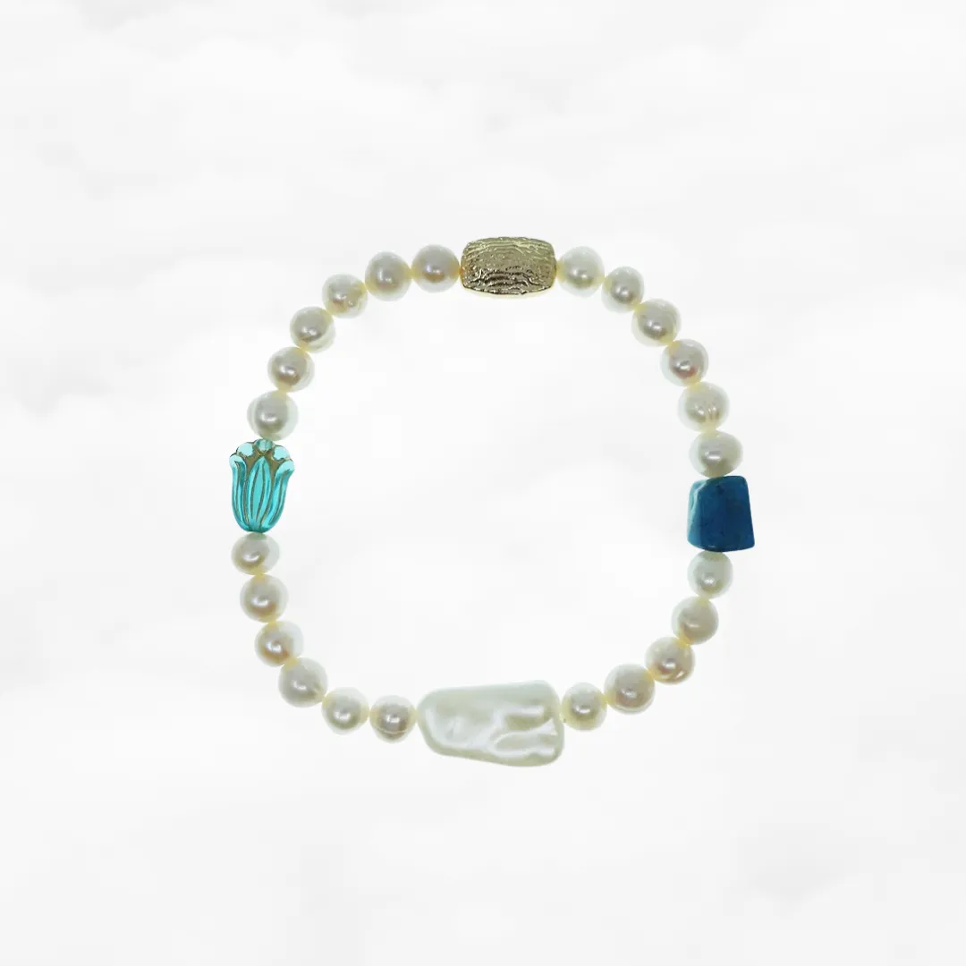 Atlantis Beaded Pearl Bracelet