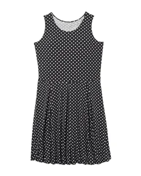 Aurora Sleeveless Fit and Flare Dress | Black / White