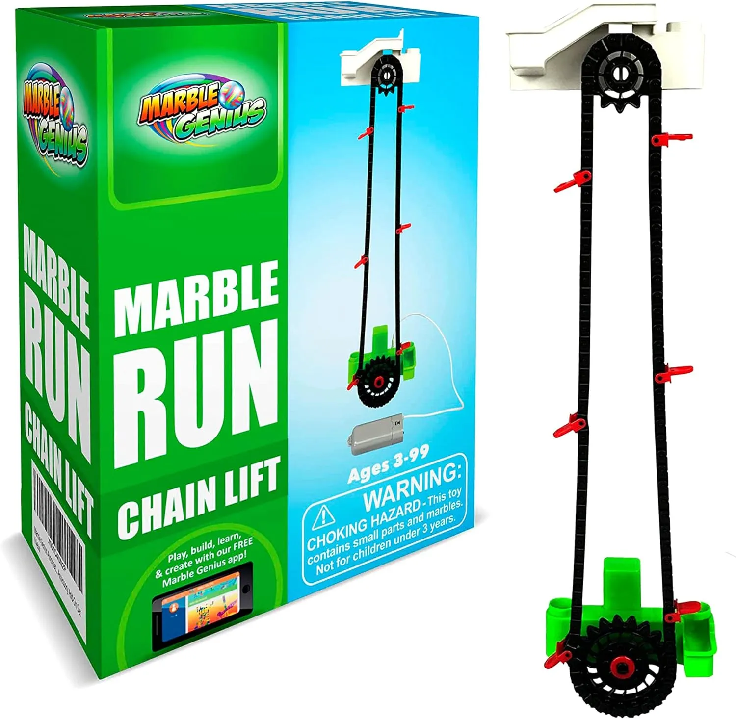 Automatic Chain Lift Add-On Set, Marble Run Accessory