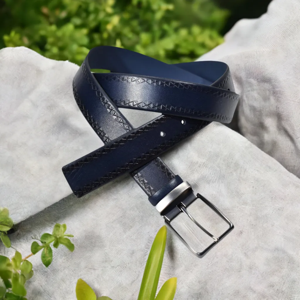 B20 Indigo Stamp Belt