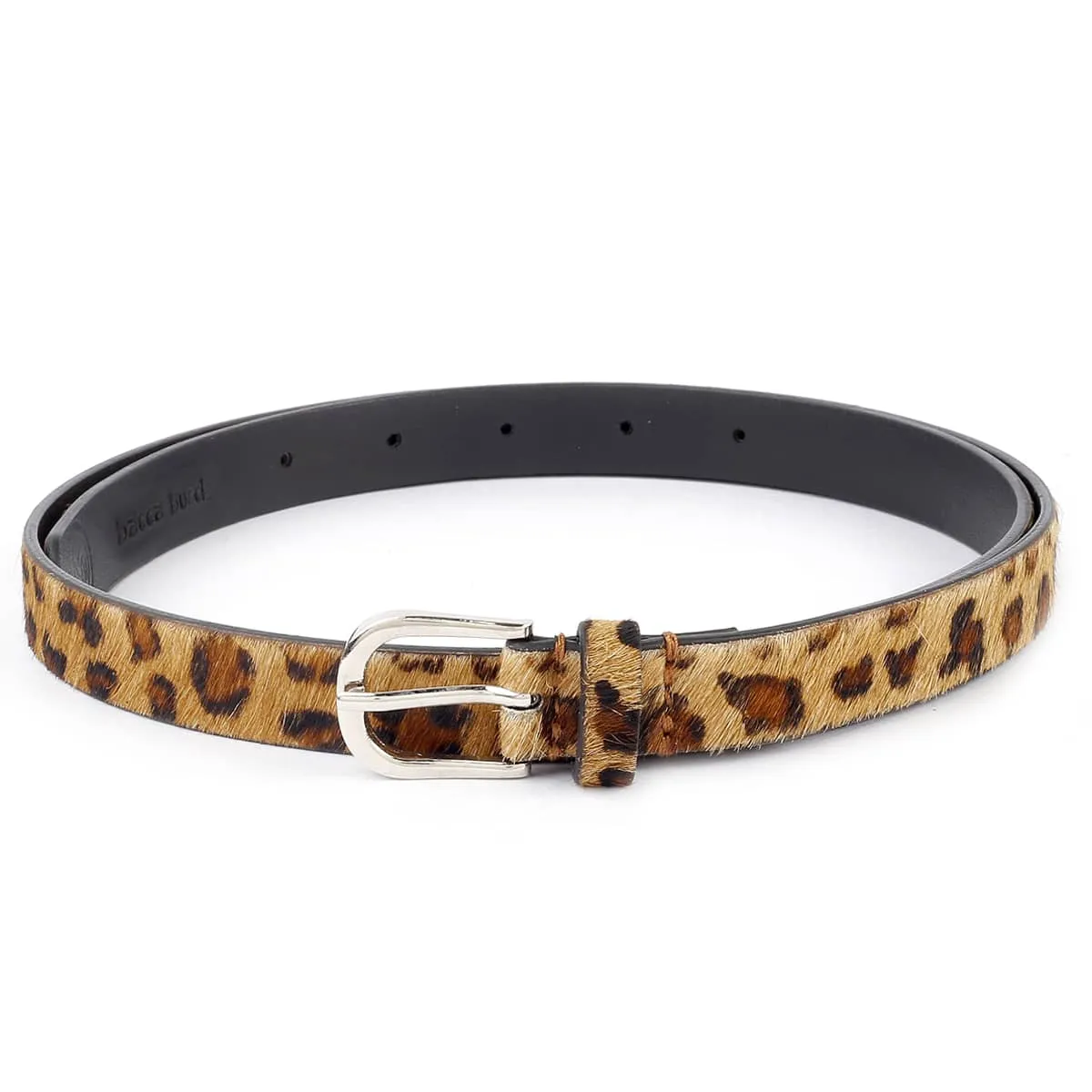 Bacca Bucci Women Leopard Print Belt for Jeans (Genuine Leather)