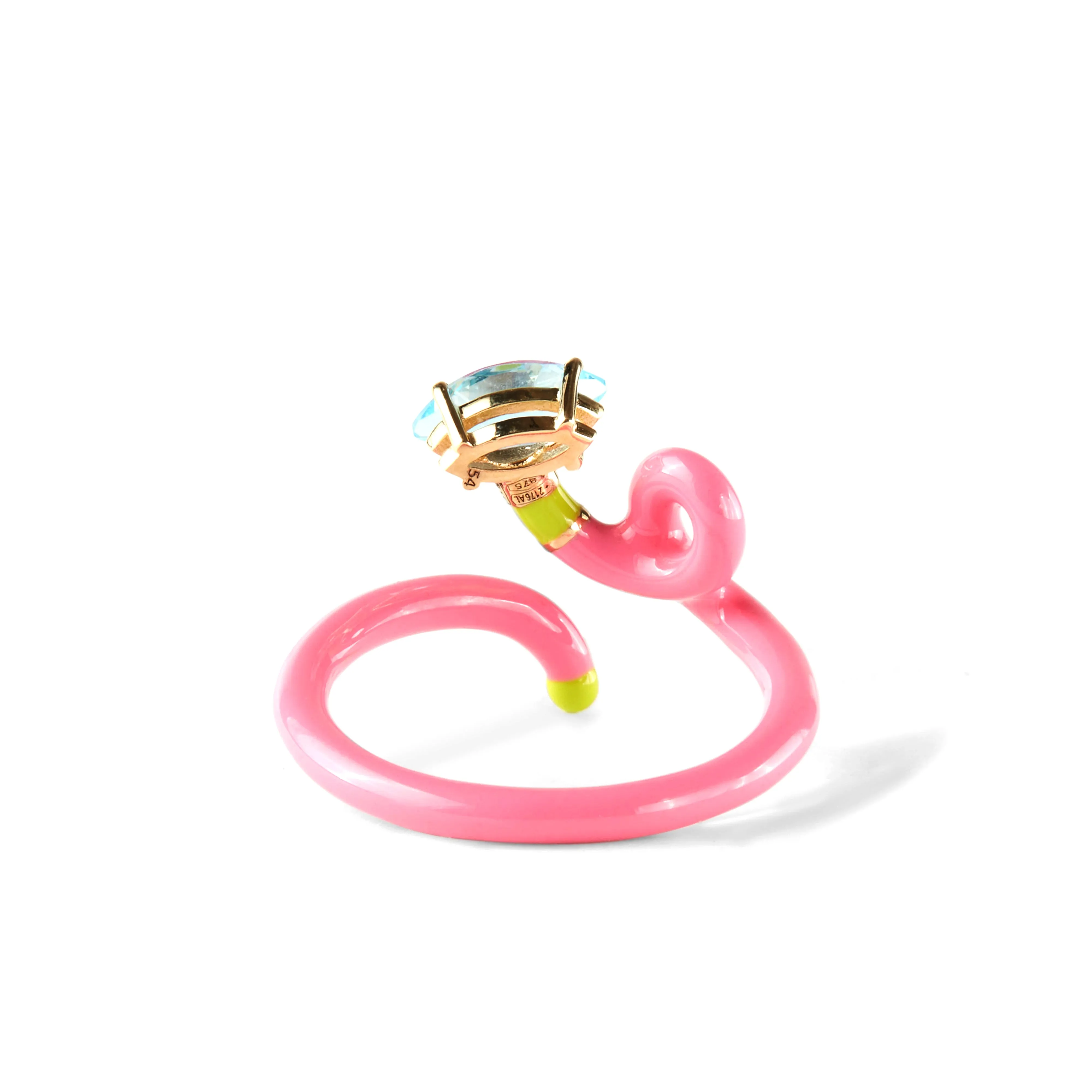 Bea Bongiasca - Women’s Baby Vine Head To Toe Ring - (Pink/Green)