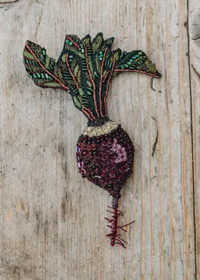 Beetroot Brooch