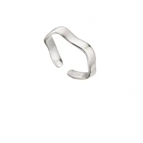 Beginnings  Sterling Silver Wavy Band Toe Ring R2849