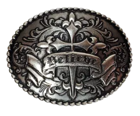 Believe Cross Belt Buckle