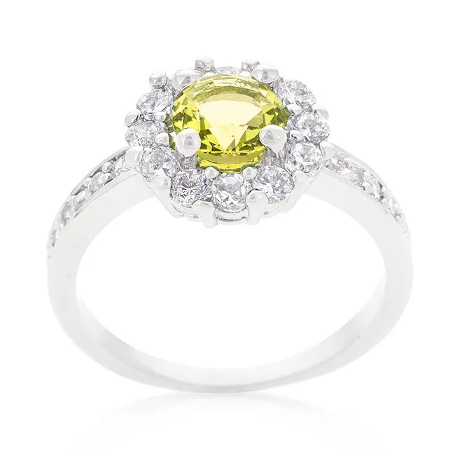 Belle Canary Yellow  Halo Engagement Cocktail Ring | 2.2ct