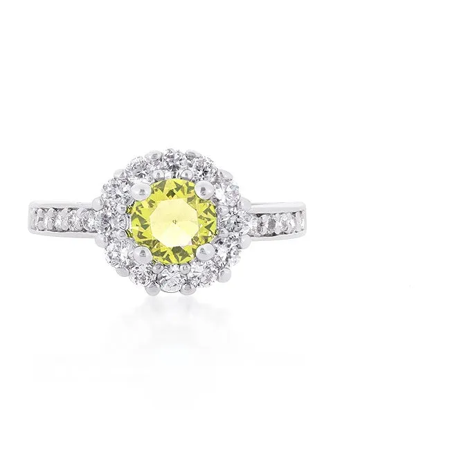 Belle Canary Yellow  Halo Engagement Cocktail Ring | 2.2ct