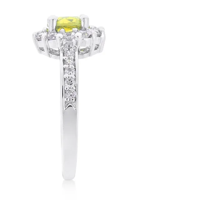 Belle Canary Yellow  Halo Engagement Cocktail Ring | 2.2ct