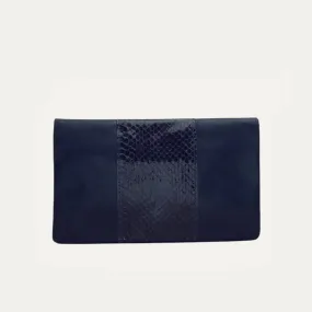 Belt Bag | Navy   Snake Print Leather "The Whistler"