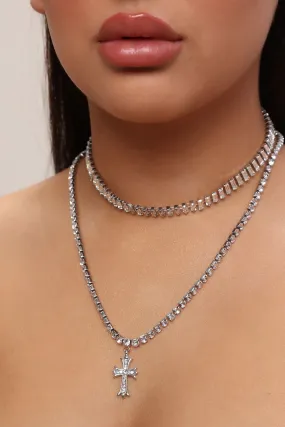 Beyond Blessed 2 Piece Choker - Silver