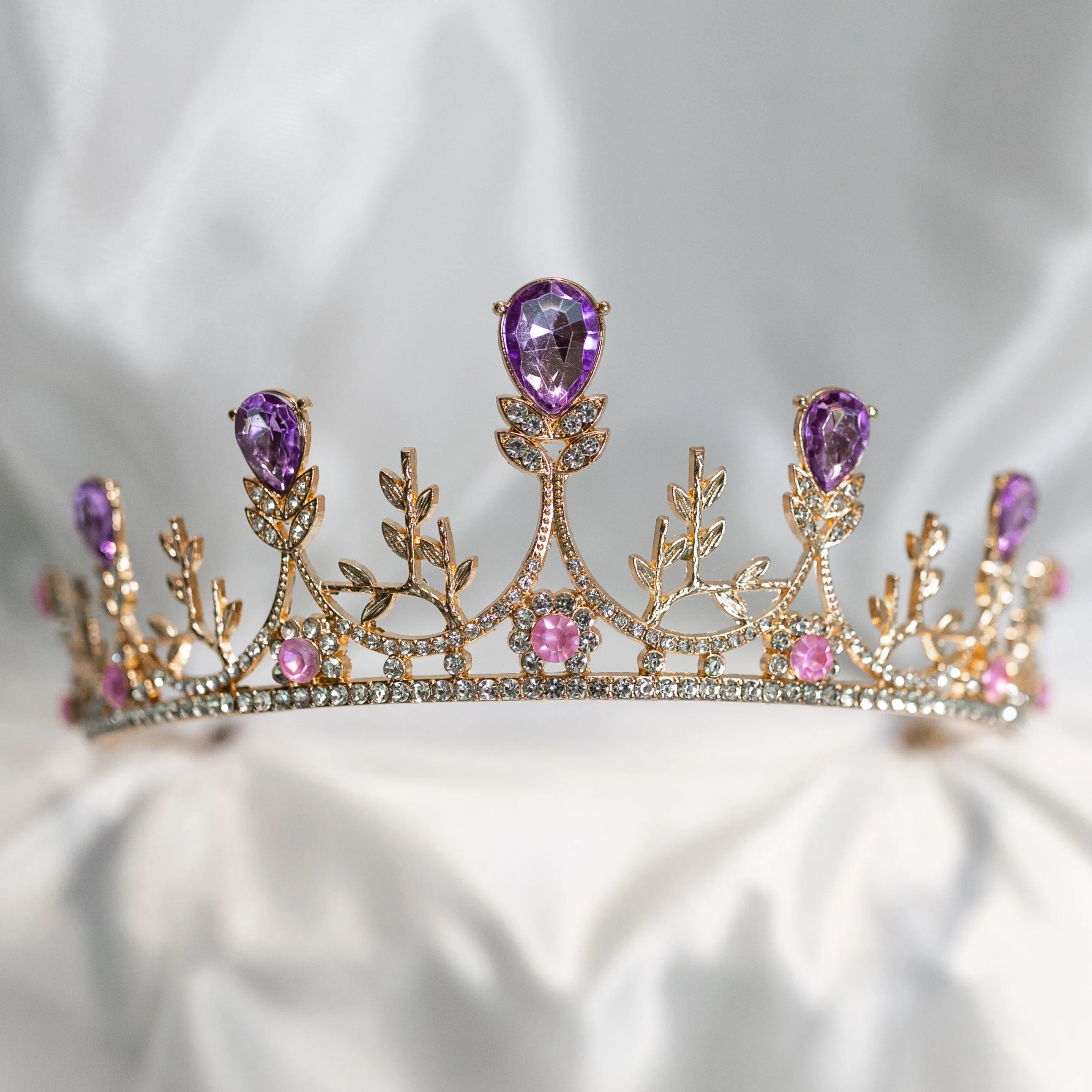 Bianca's Tiara in Lavender Purple and Gold