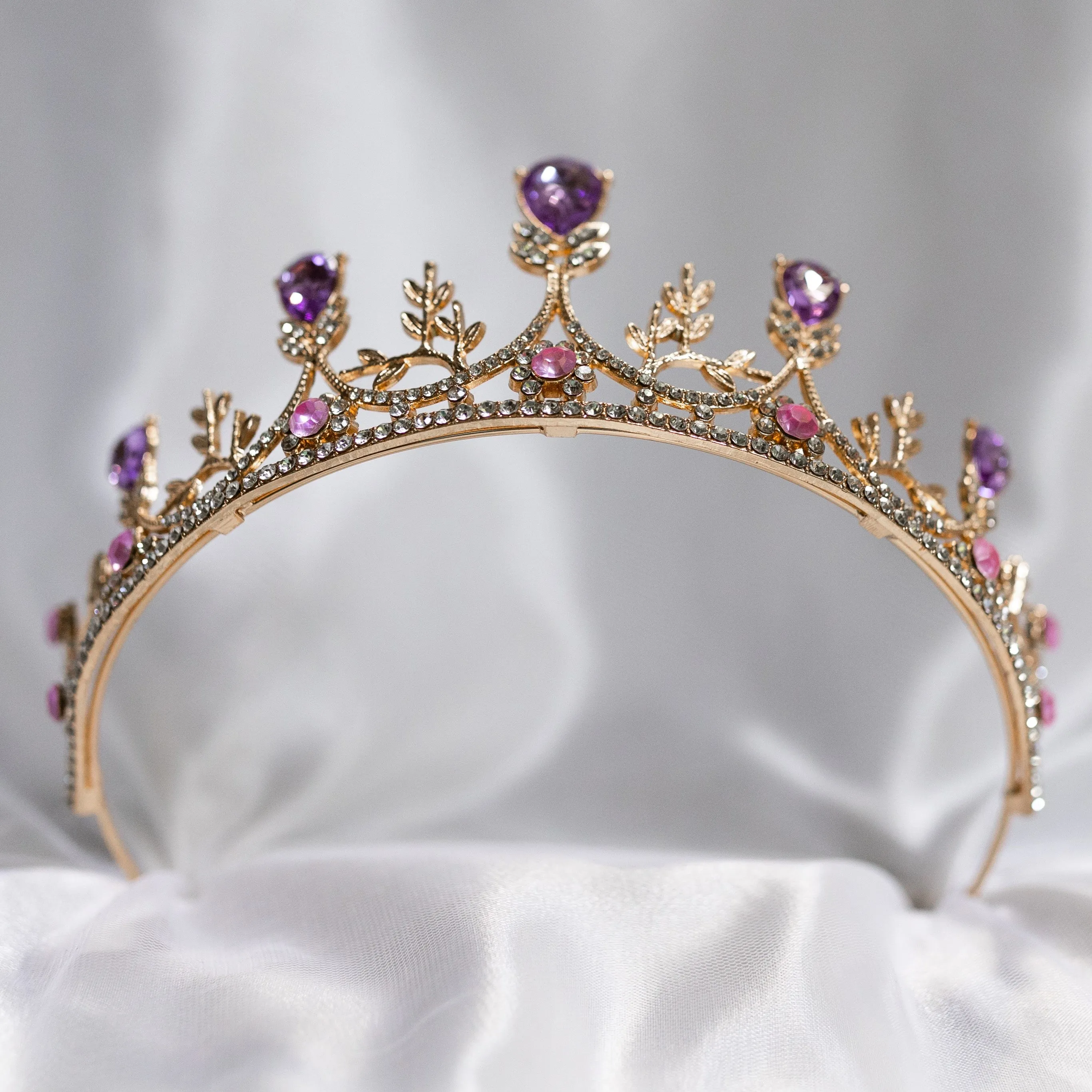 Bianca's Tiara in Lavender Purple and Gold