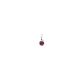 Birthstone Charm | Silver & Garnet