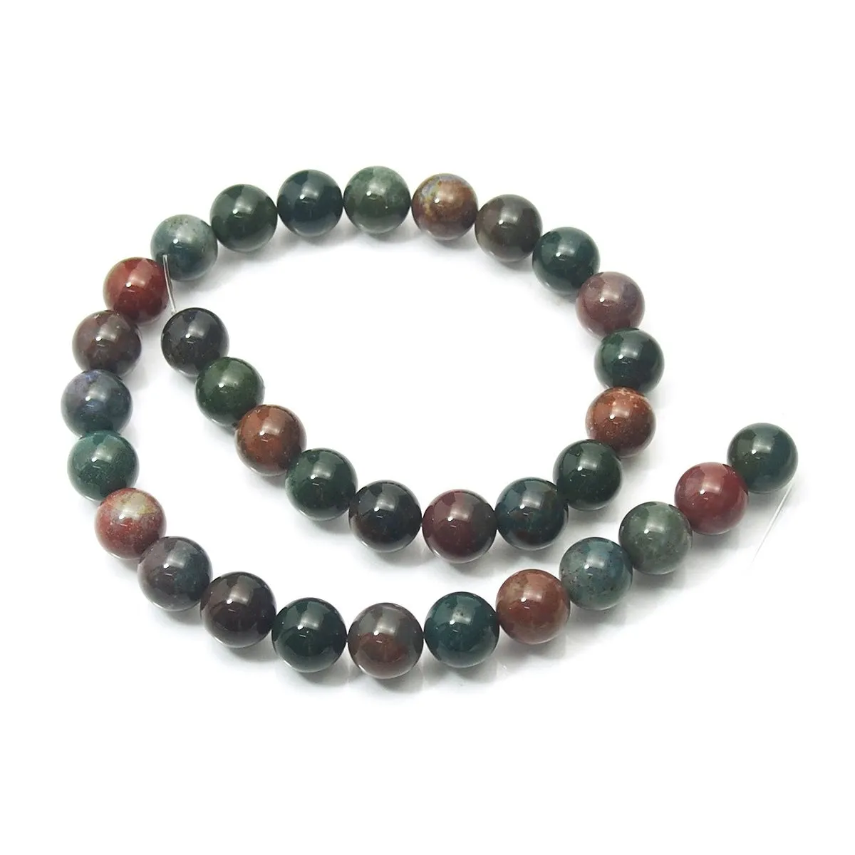 Bloodstone Smooth Rounds 12mm Strand