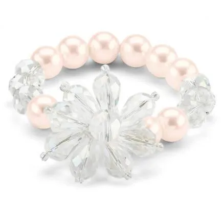 Blossom Colored Pearl and Crystal Flower Bracelet